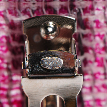 Chanel Resin Logo Barette Fuchsia 4 of 5