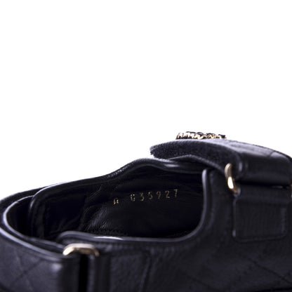 Chanel Grained Calfskin Velcro Dad Sandals 36 Black 9 of 10