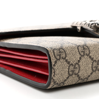 Gucci GG Supreme Monogram Mini Dionysus Chain Wallet Beige Vulcanic Red 8 of 13