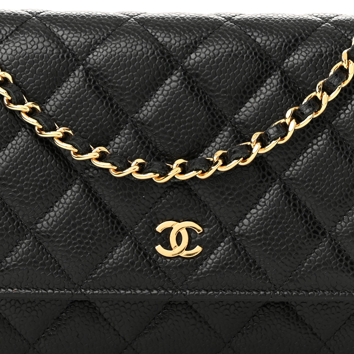Chanel Caviar Quilted Wallet On Chain WOC Black 9 of 12
