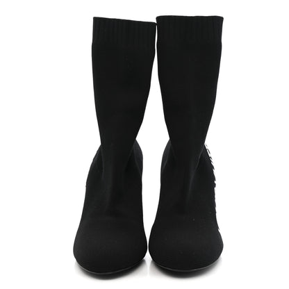 Louis Vuitton Stretch Fabric Silhouette Ankle Boots 40 Black 2 of 8