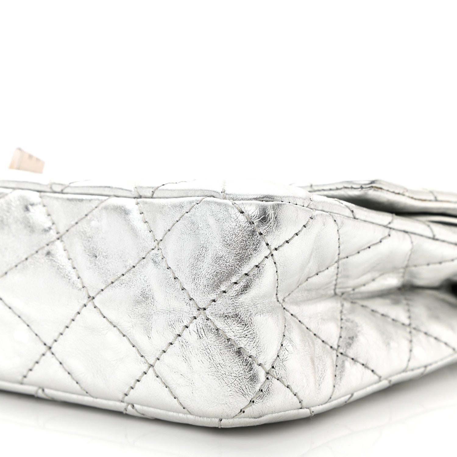 Chanel Metallic Aged Calfskin Quilted 2.55 Reissue 226 Flap Silver 10 of 10