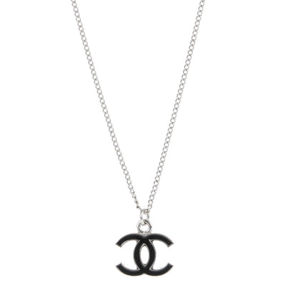 Chanel Enamel CC Necklace Black 1 of 4