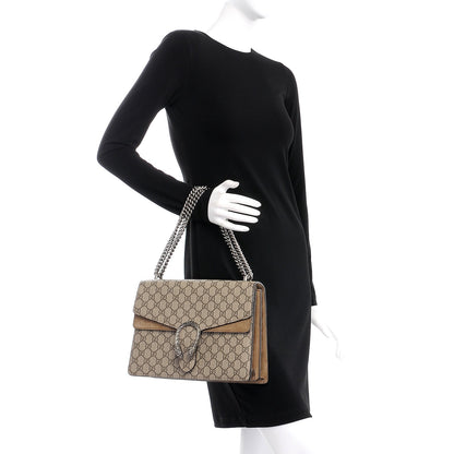 Gucci GG Supreme Monogram Medium Dionysus Shoulder Bag Taupe 3 of 9