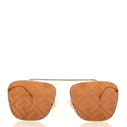 Fendi Metal Fendi Forever Aviator Sunglasses FF0406/S Gold 2 of 8