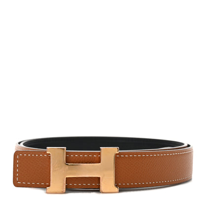 Hermes Swift Epsom 24mm Mini Constance H Belt 85 34 Black Gold 1 of 4
