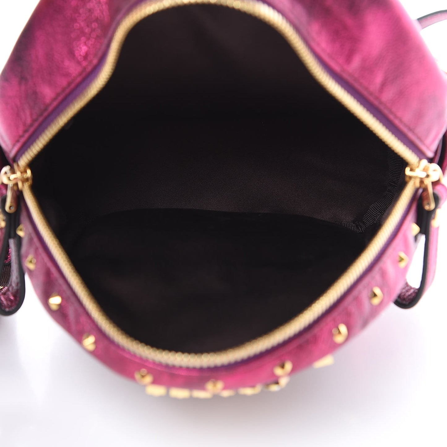 Metallic Calfskin Swarovski Crystal Baby Edeline Backpack Pink