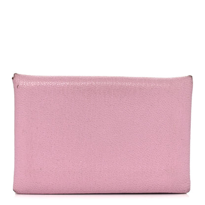 Hermes Chevre Mysore Calvi Card Case Mauve Sylvestre 1 of 9