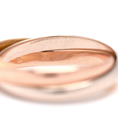 Cartier 18K Pink Yellow White Gold Small Trinity Ring 58 8.25 4 of 4