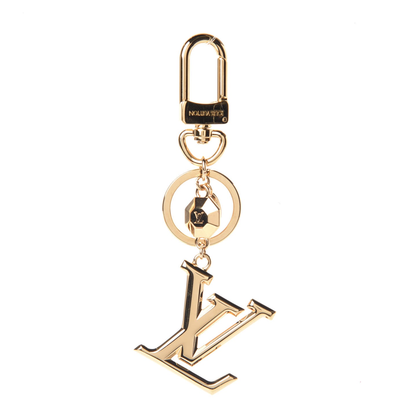LV Facettes Bag Charm Key Holder Gold