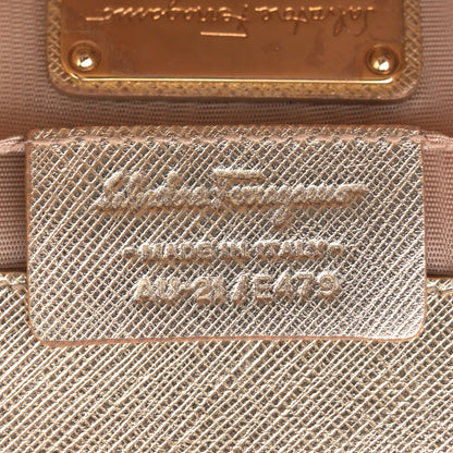 Salvatore Ferragamo Printed Calfskin Ginny Crossbody Bag Gold 7 of 16