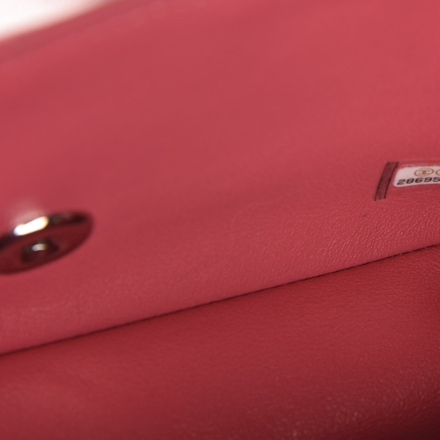 Lambskin Quilted Mini Rectangular Flap Pink