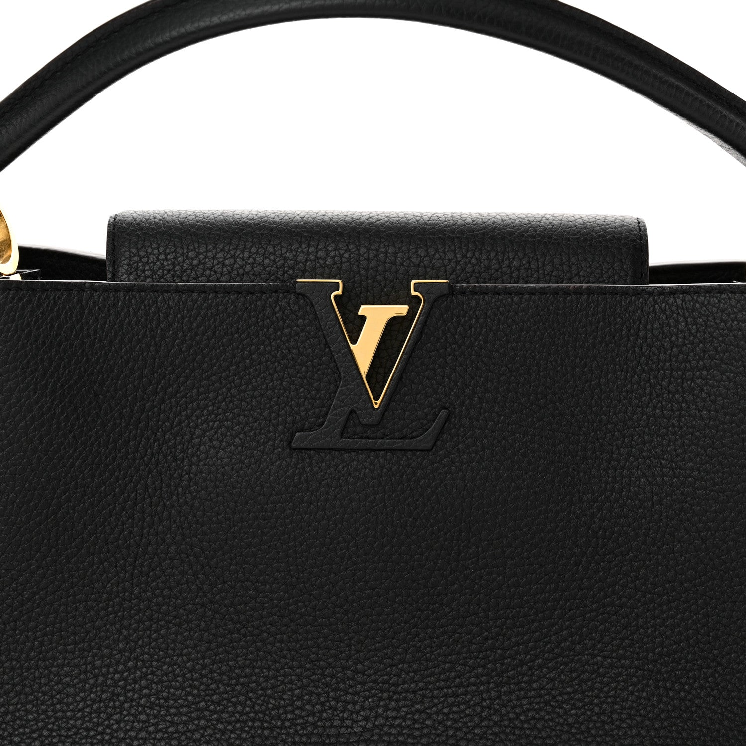 Louis Vuitton Taurillon Capucines MM Black Fuchsia 7 of 9