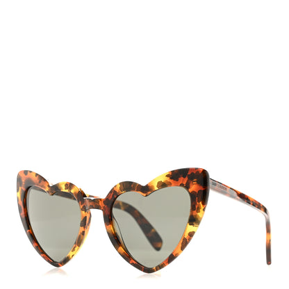 Saint Laurent Acetate Heart Frame Loulou SL181 Sunglasses Tortoise 1 of 8