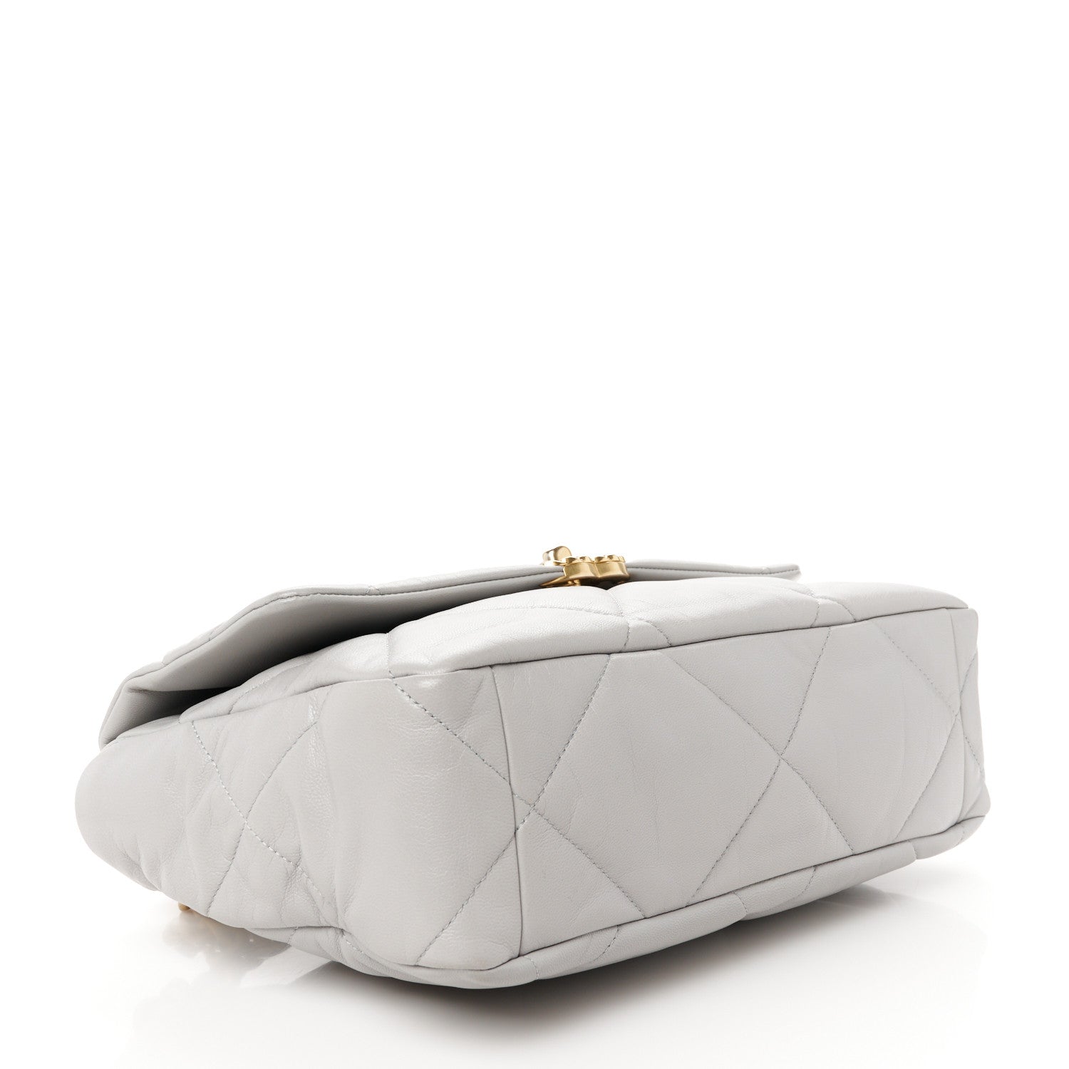 Chanel Goatskin Quilted Large Chanel 19 Flap Grey 4 of 11