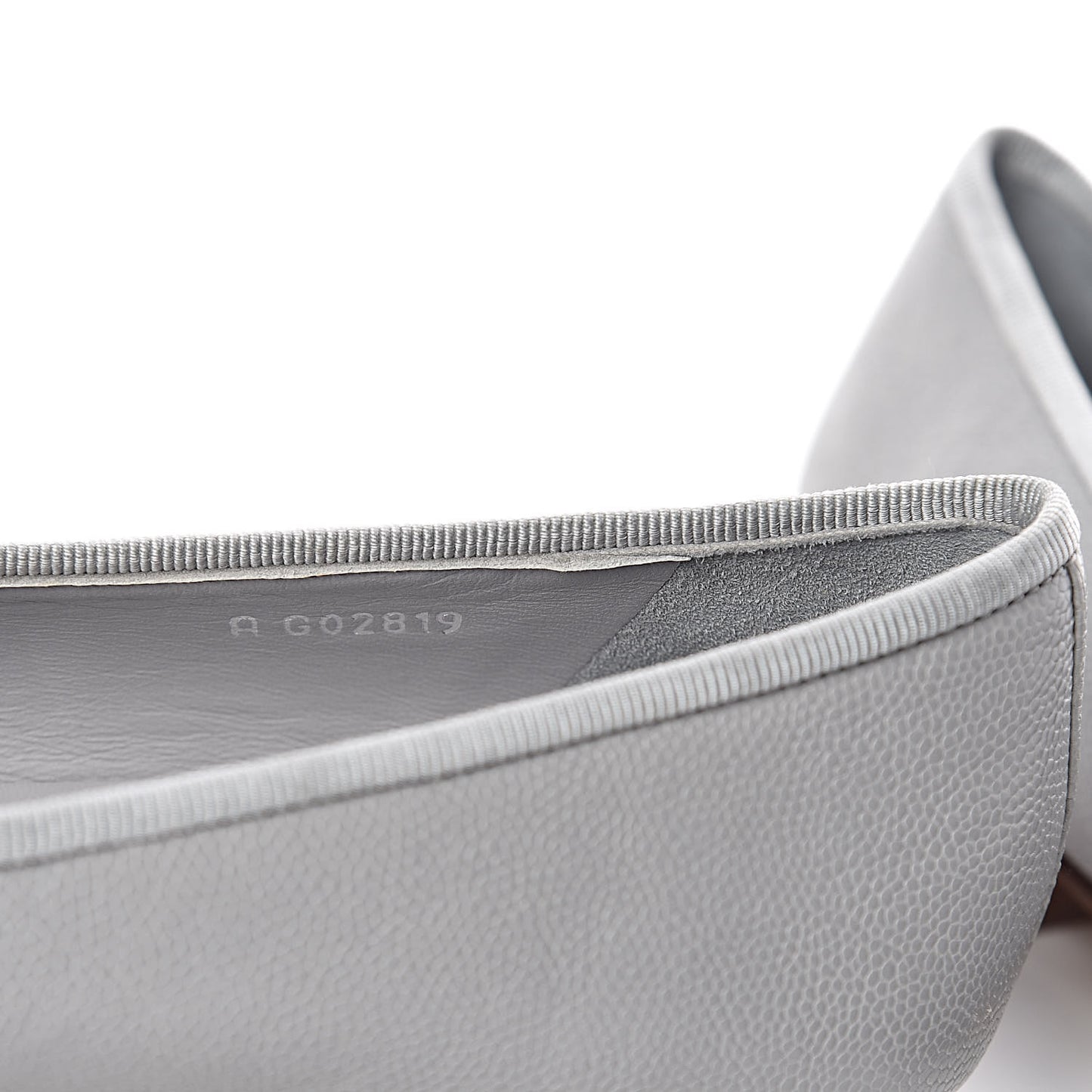 Caviar CC Cap Toe Ballerina Flats 38 Grey