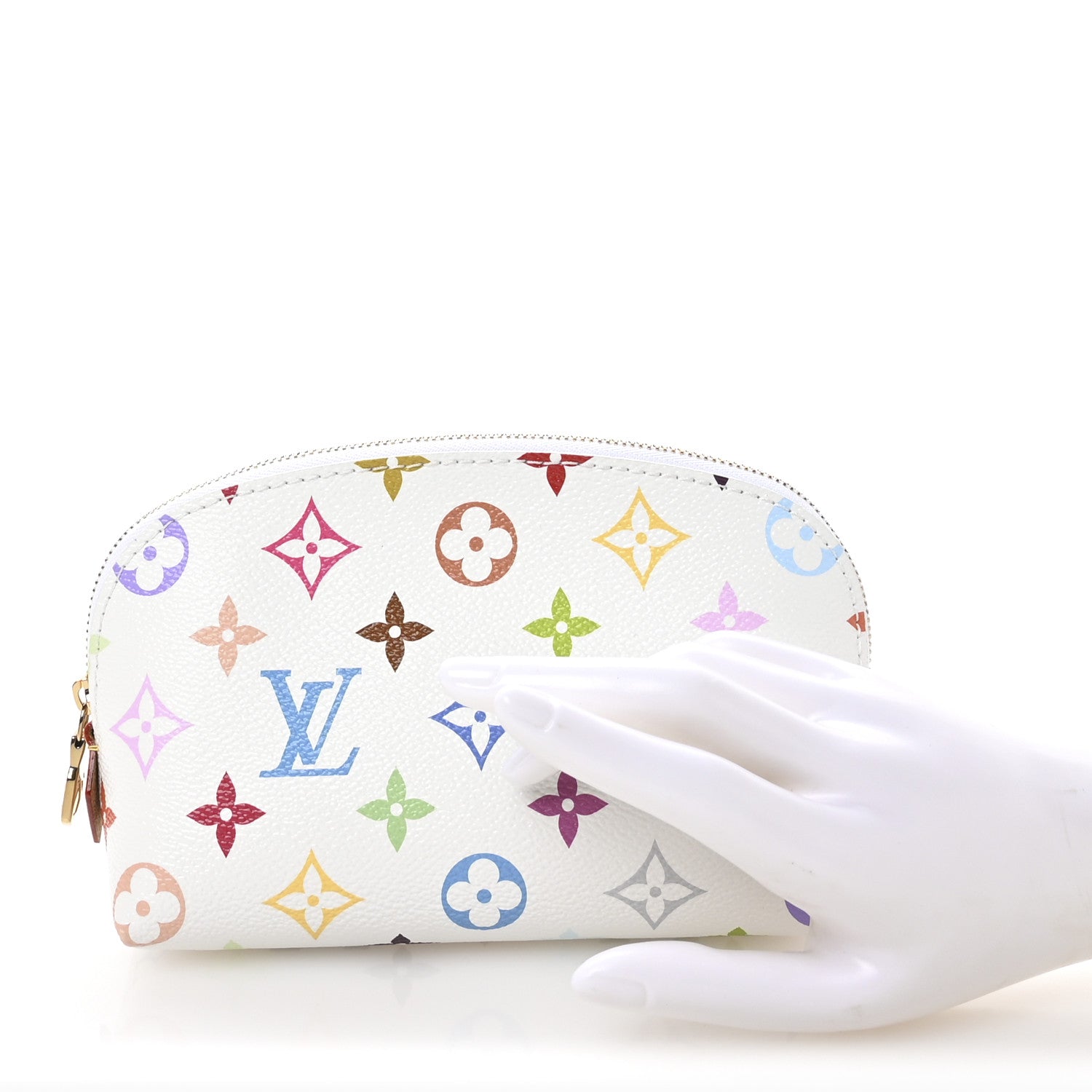 Louis Vuitton LV X TM Monogram Multicolor Cosmetic Pouch PM White 2 of 7