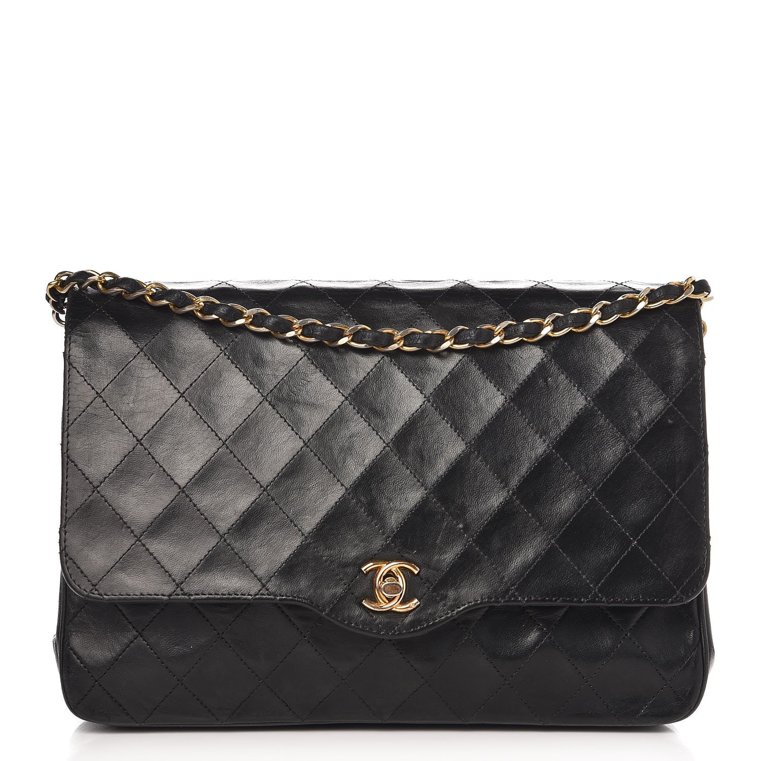 Chanel Lambskin Quilted Single Flap Black 1 of 8