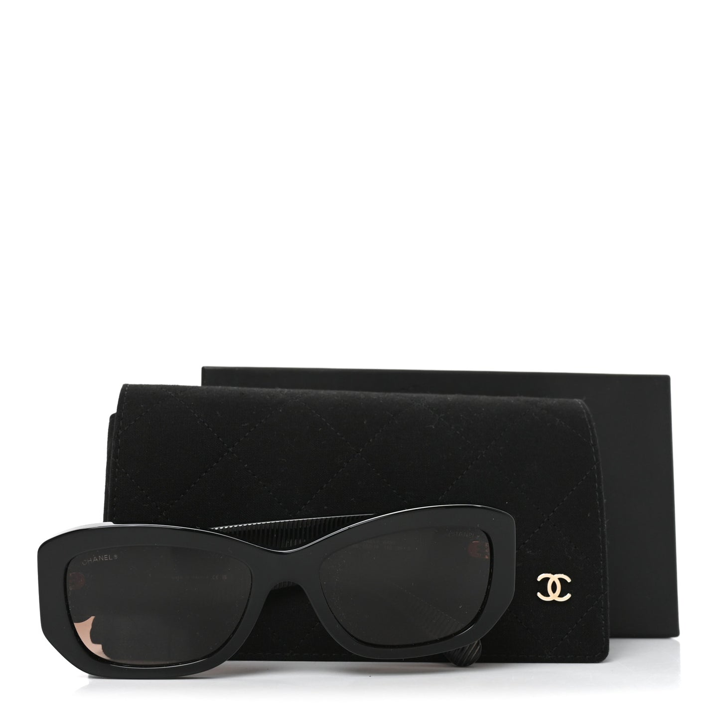 Acetate Rectangle Sunglasses 5493 Black Brown