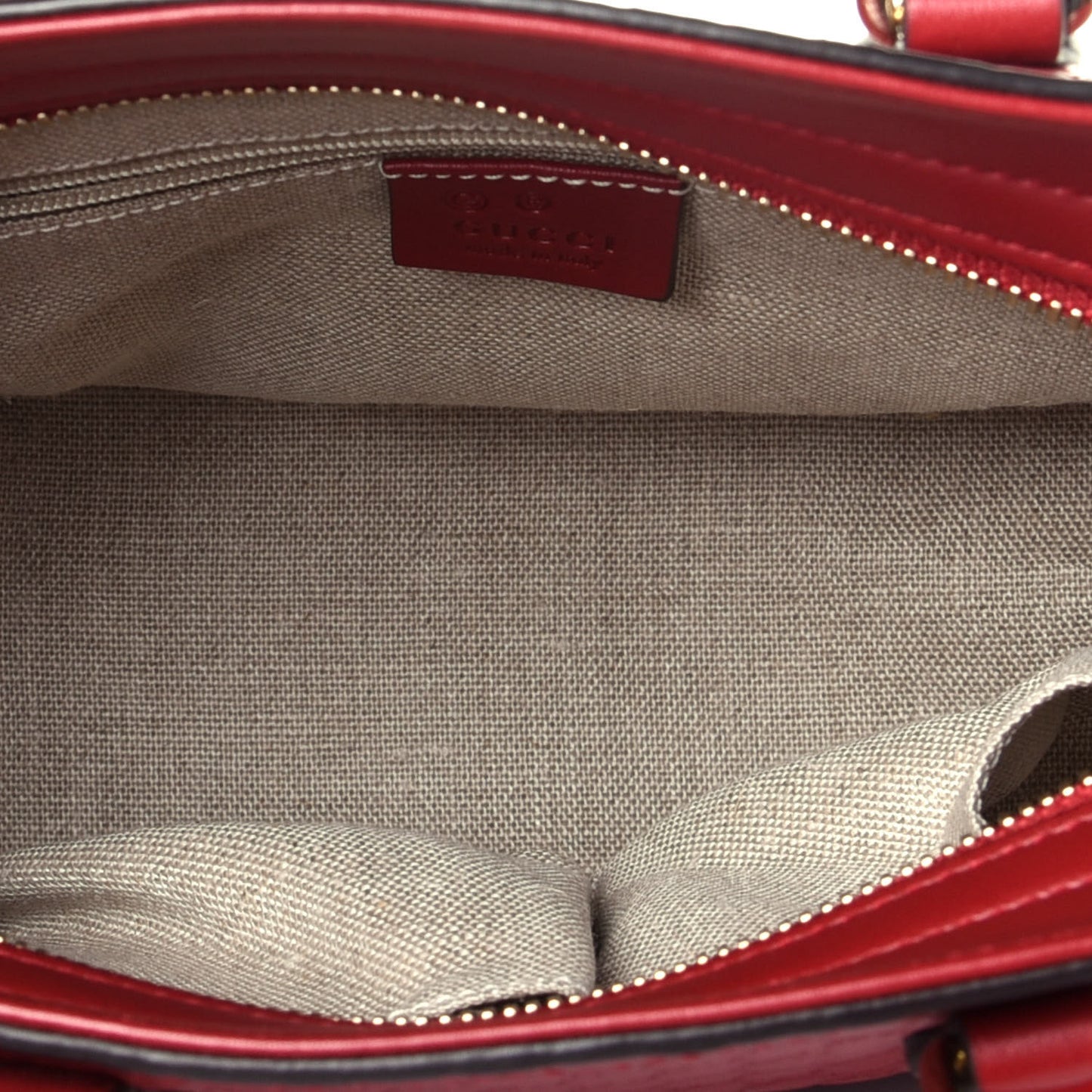 Microguccissima Small Bree Tote Red