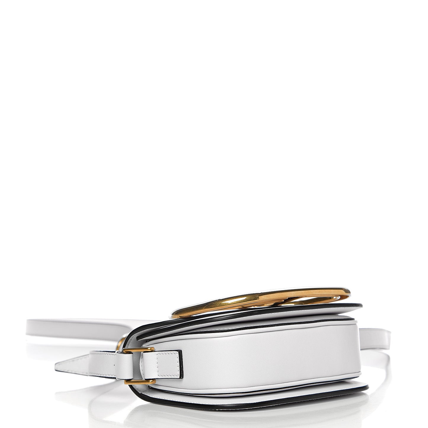 Calfskin Small Supervee Crossbody Bag Optic White