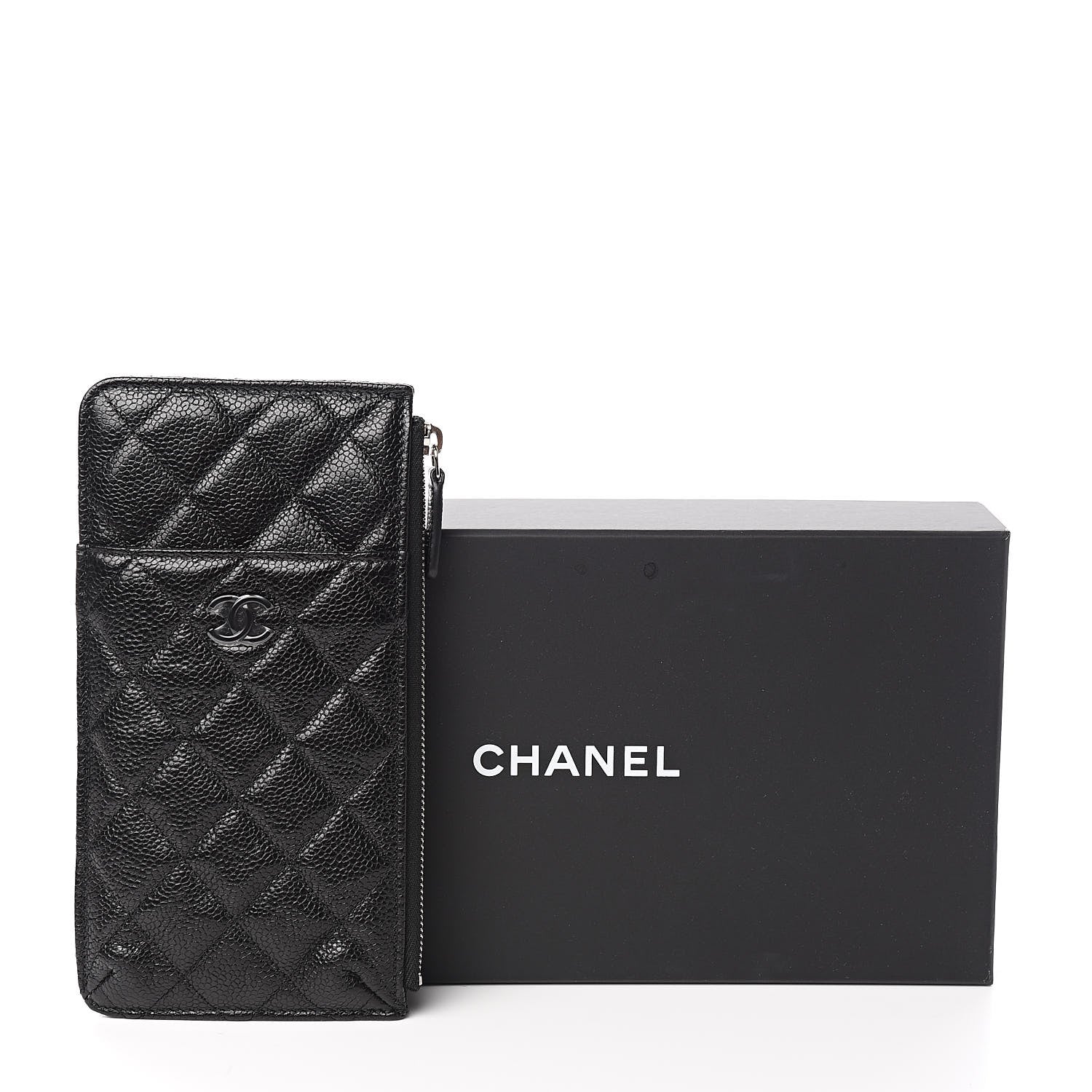 Chanel Caviar Quilted Classic Flat Wallet Pouch So Black 8 of 8