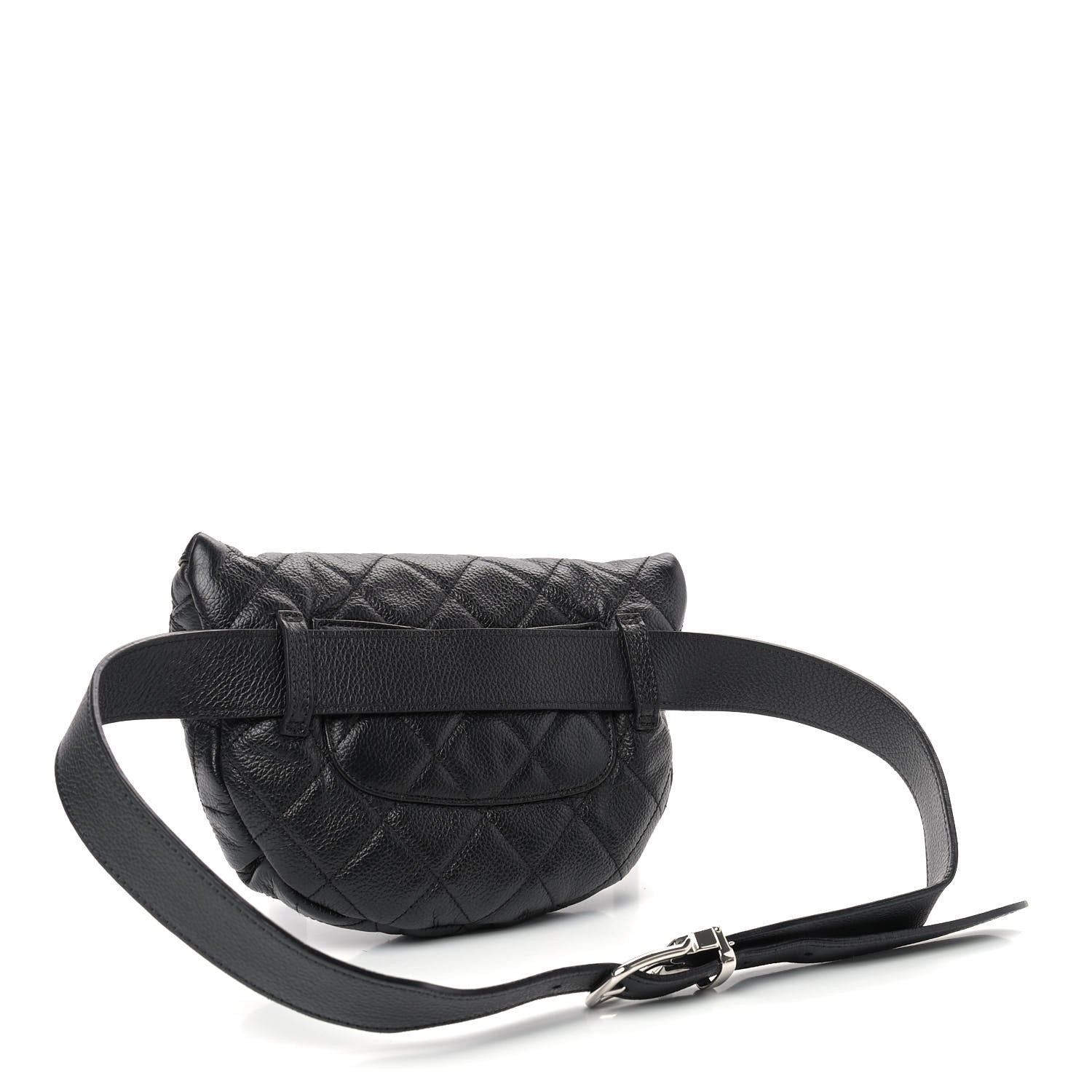 Chanel Grained Calfskin Quilted Waist Belt Bag Black 2 of 8