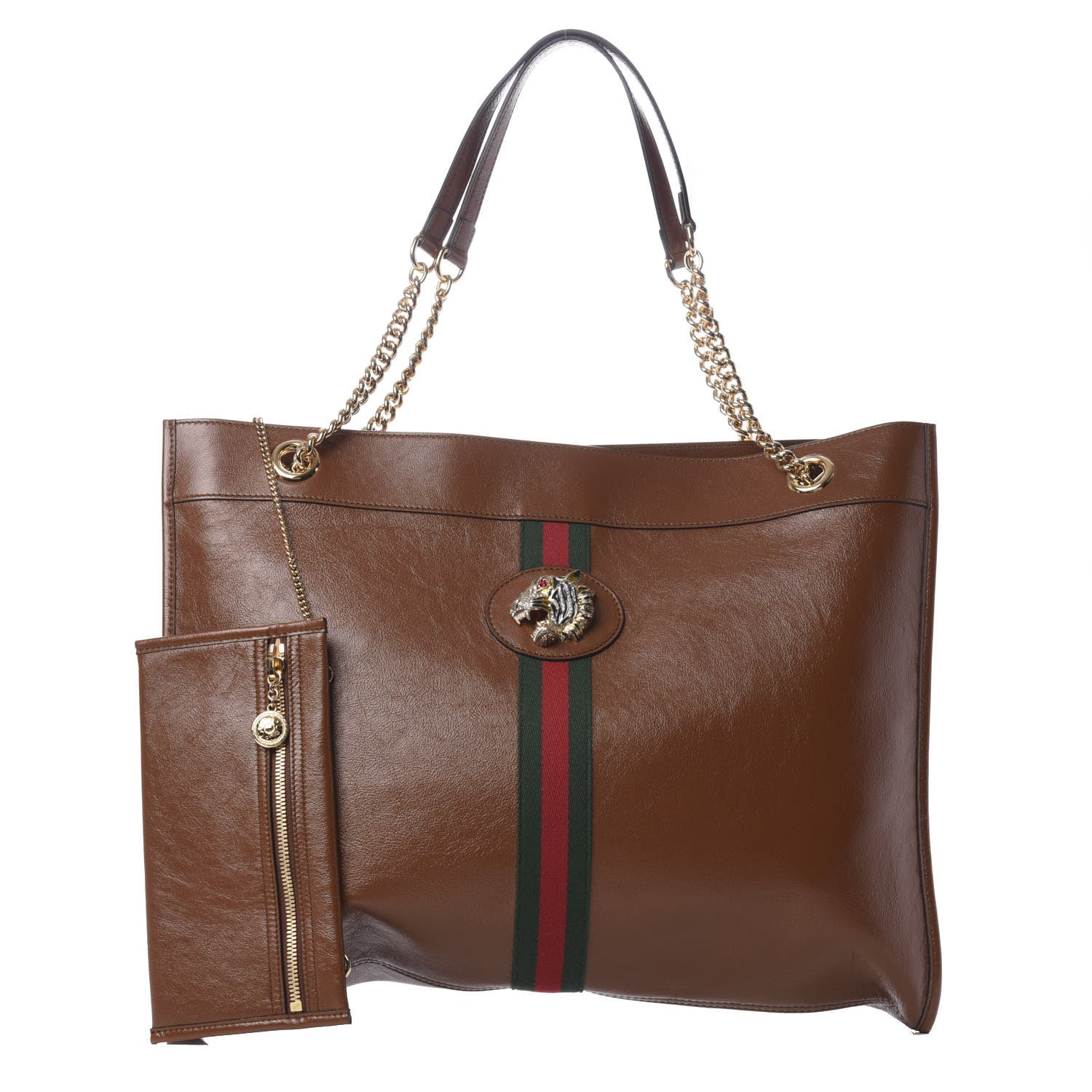 Gucci Calfskin Large Rajah Chain Tote Cuir 1 of 13