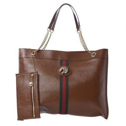 Gucci Calfskin Large Rajah Chain Tote Cuir 1 of 13