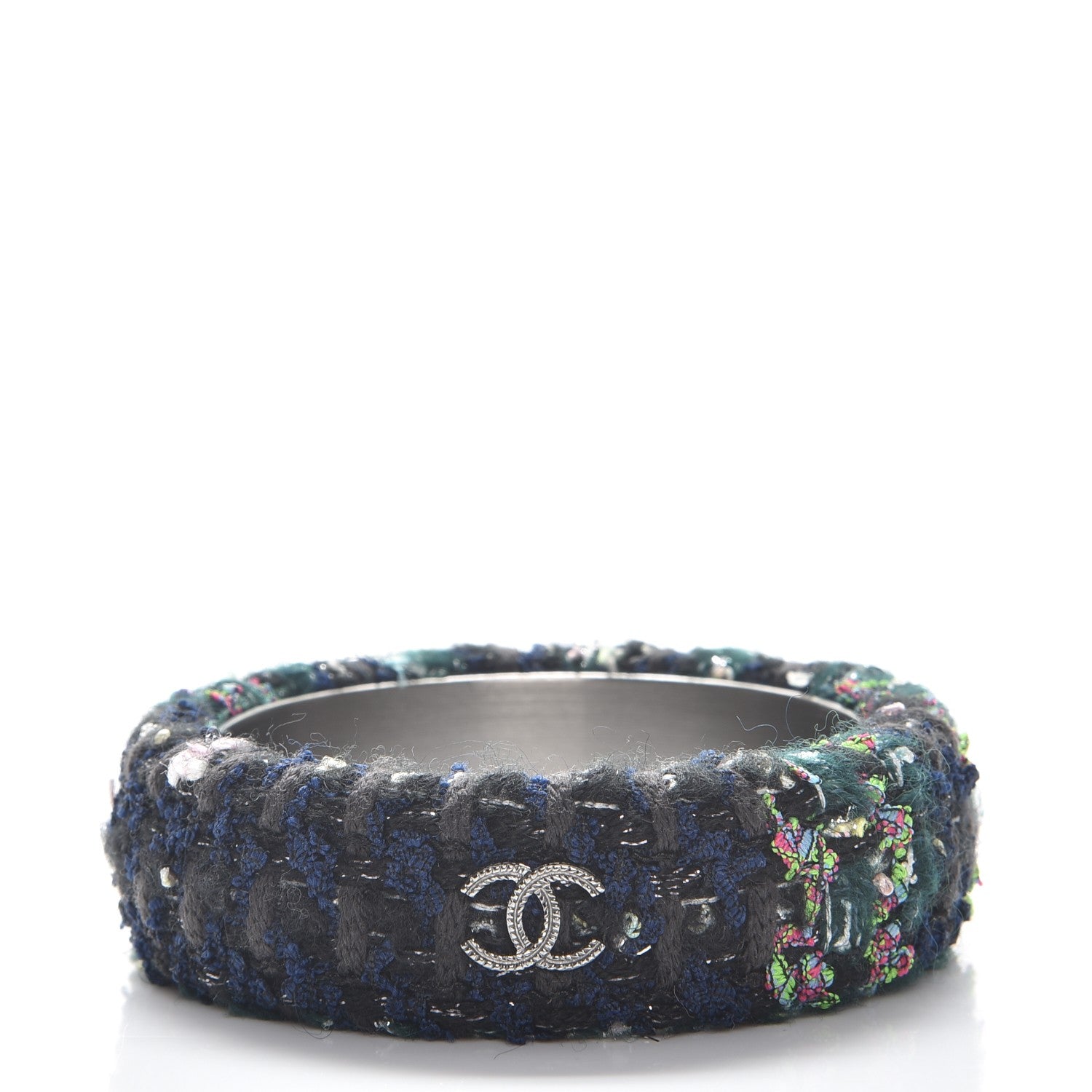 Chanel Tweed CC Wide Bangle M 3 of 5