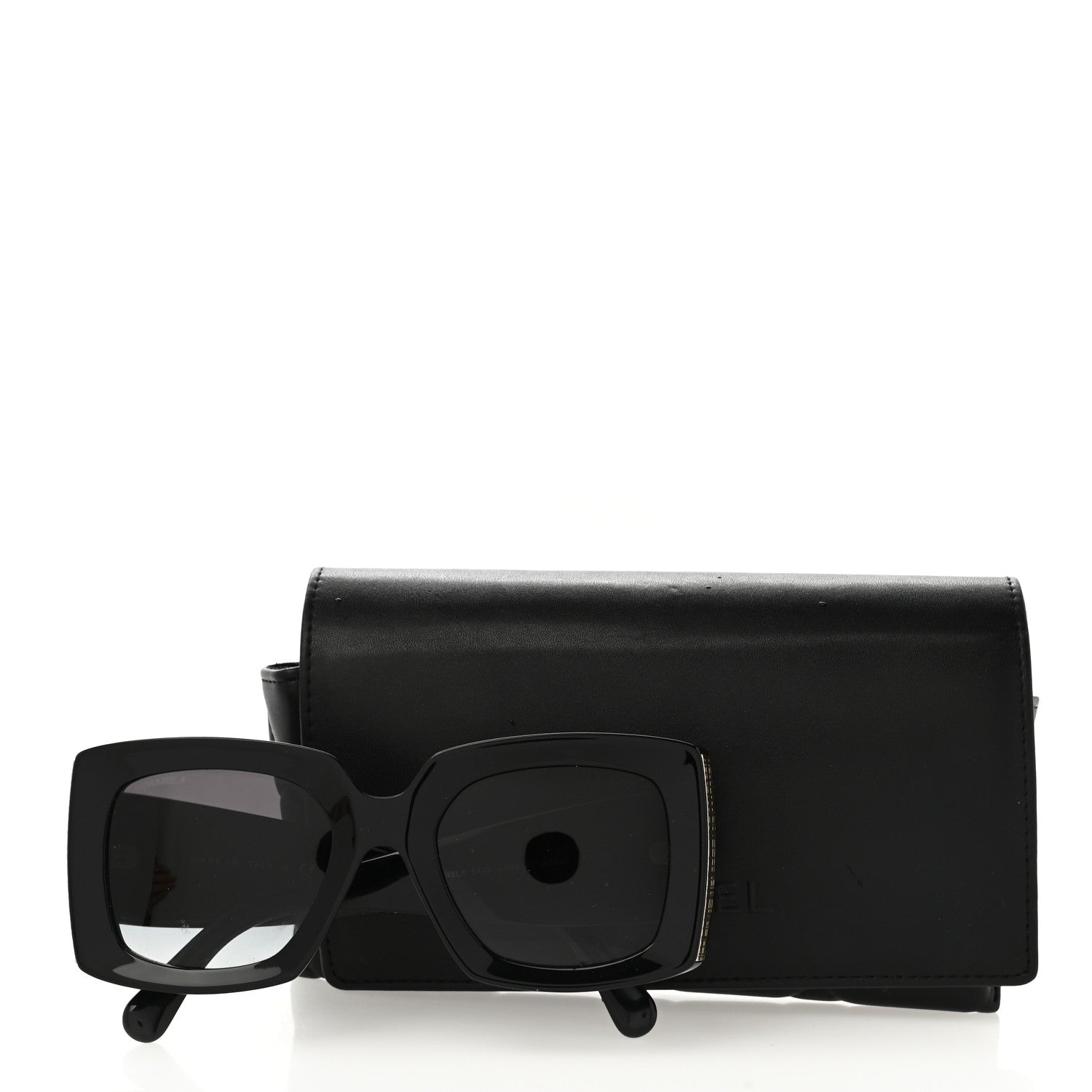 Chanel Acetate Rectangle Sunglasses 5435 Black 8 of 8
