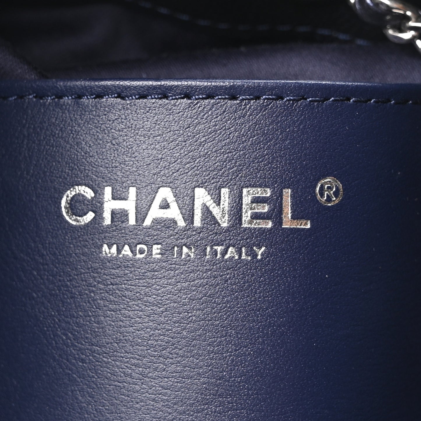 Metallic Caviar Quilted Mini Chanel 25 Handbag Dark Blue