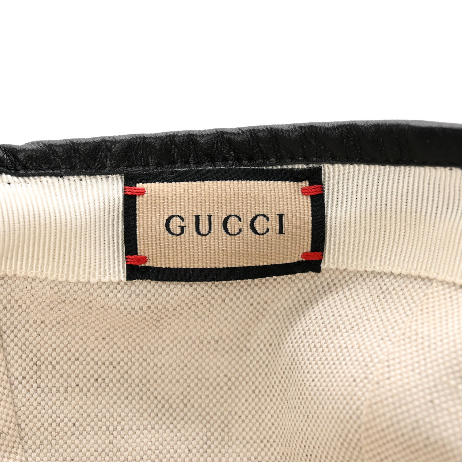 Gucci Denim Calfskin GG Monogram Oscar Baseball Hat M Black Ivory 9 of 11