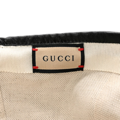 Gucci Denim Calfskin GG Monogram Oscar Baseball Hat M Black Ivory 9 of 11