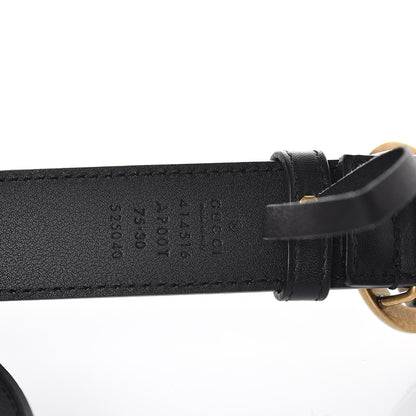 Gucci Calfskin Double G 30mm Belt 75 30 Black 6 of 7
