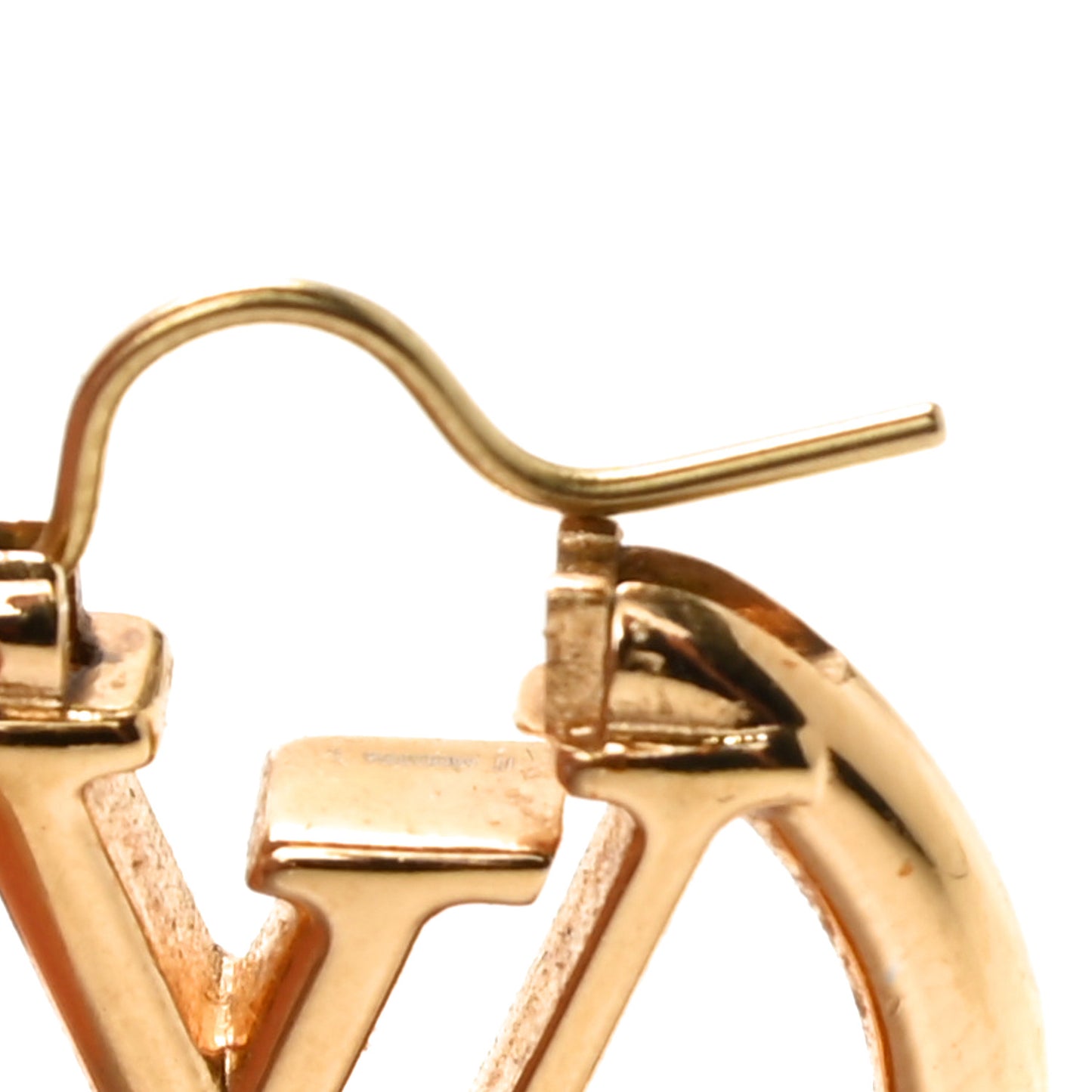 Metal Small Louise Hoop Earrings Gold