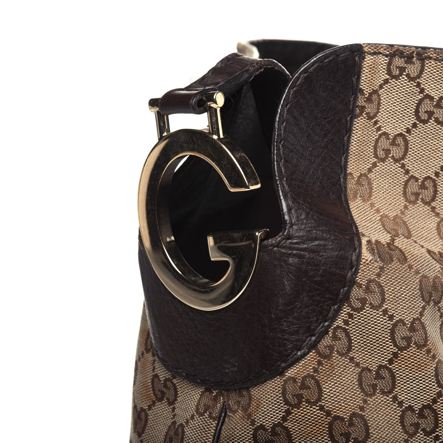 Gucci Monogram Charlotte Medium Hobo Brown 23 of 29