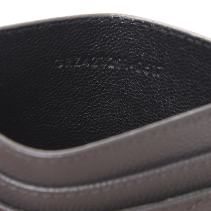 Saint Laurent Grain De Poudre Matelasse Chevron Monogram Credit Card Case Coal 8 of 10
