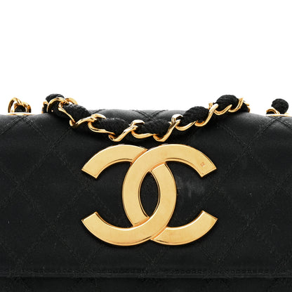 Chanel Satin Double Stitched Mini Single Flap Black 5 of 11