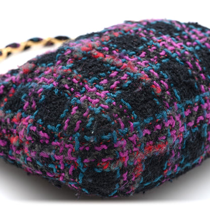 Chanel Cashmere Tweed Quilted CC Links Hobo Purple Multicolor 9 of 10