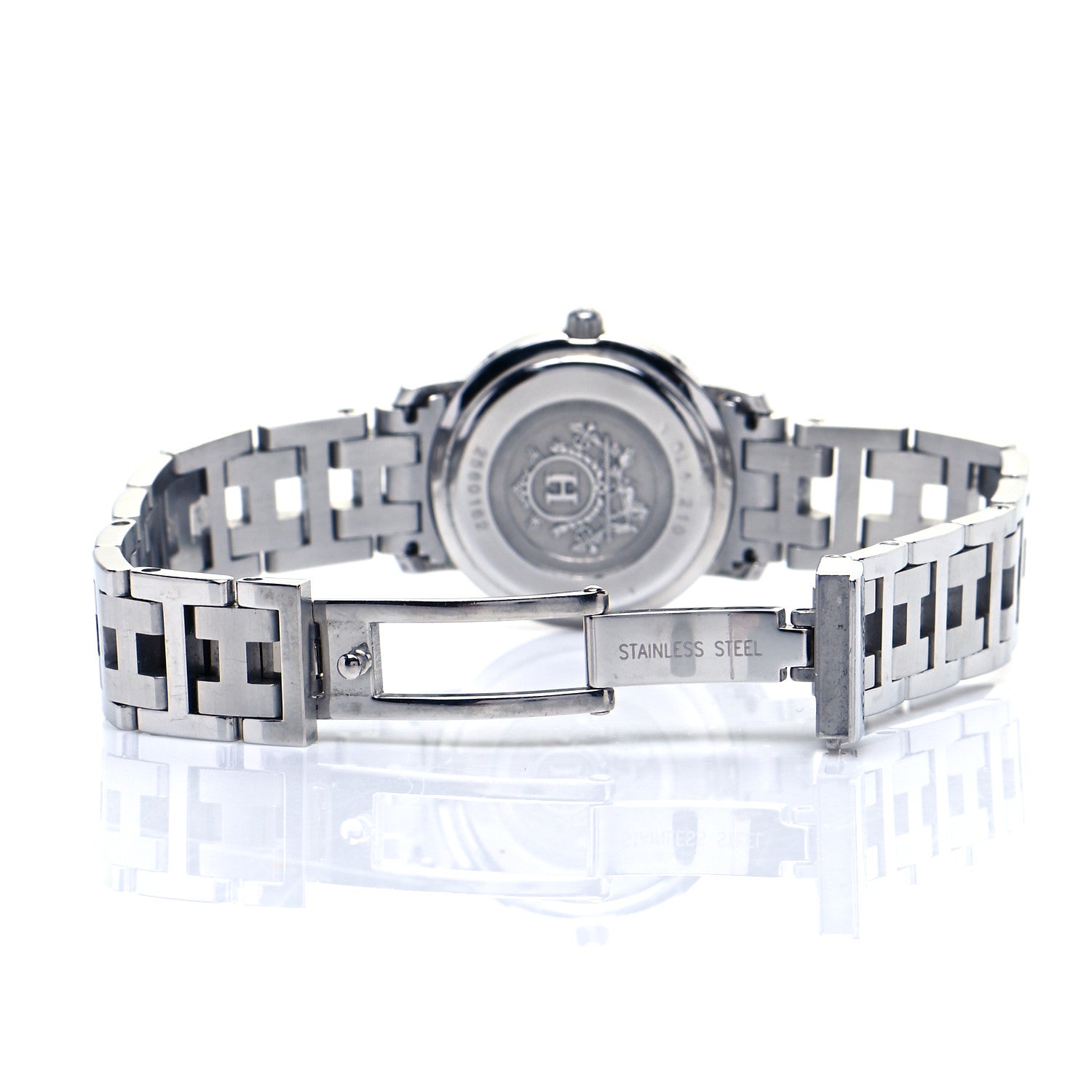 Hermes Stainless Steel 24mm Clipper Quartz Watch White 5 of 5