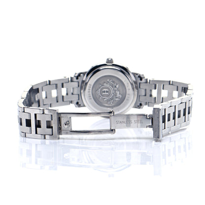 Hermes Stainless Steel 24mm Clipper Quartz Watch White 5 of 5