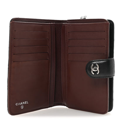 Chanel Lambskin Quilted Zipped Pocket Wallet Black 5 of 8