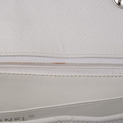 Chanel Caviar Quilted Jumbo Single Flap White 8 of 9