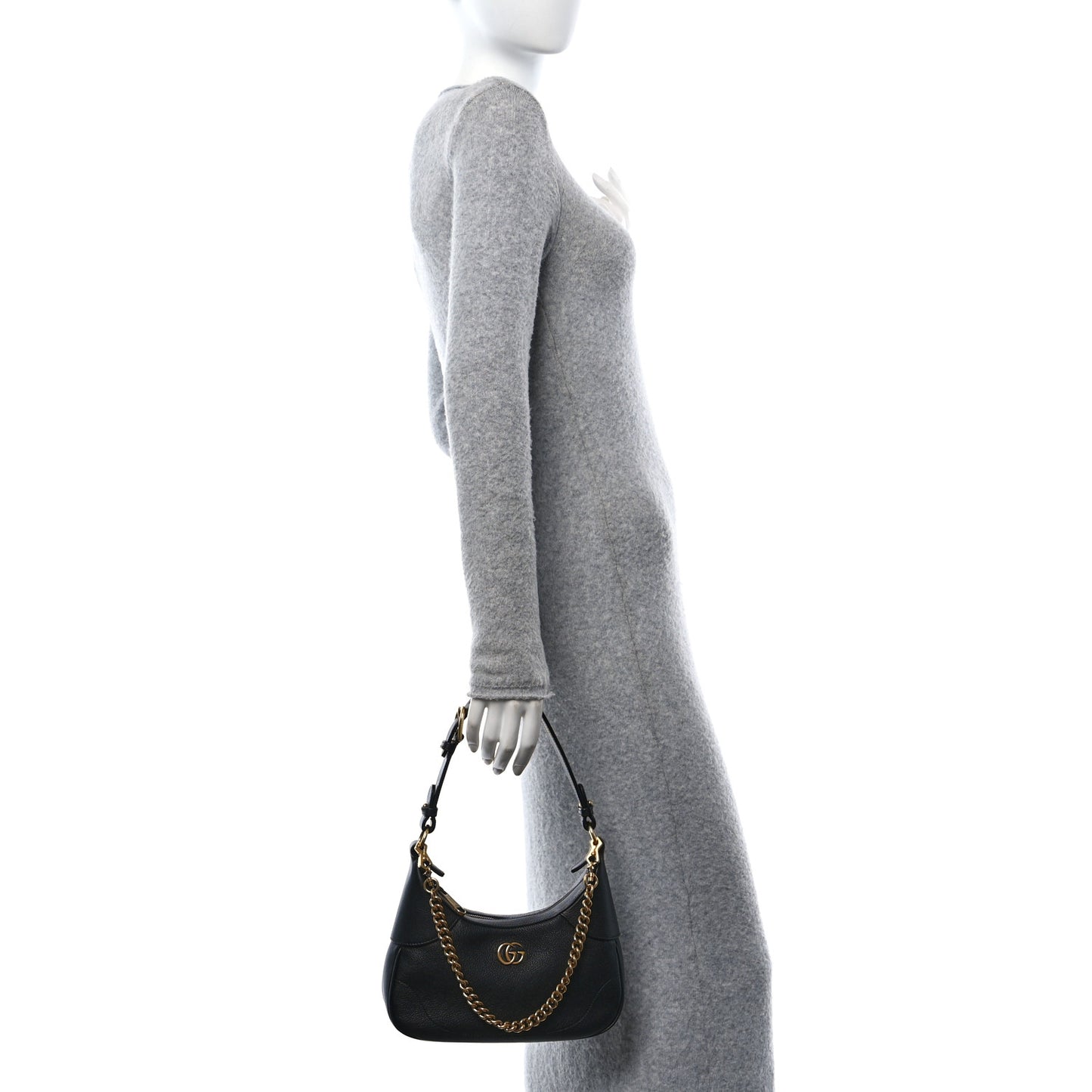 Goatskin Small Aphrodite Shoulder Bag Black