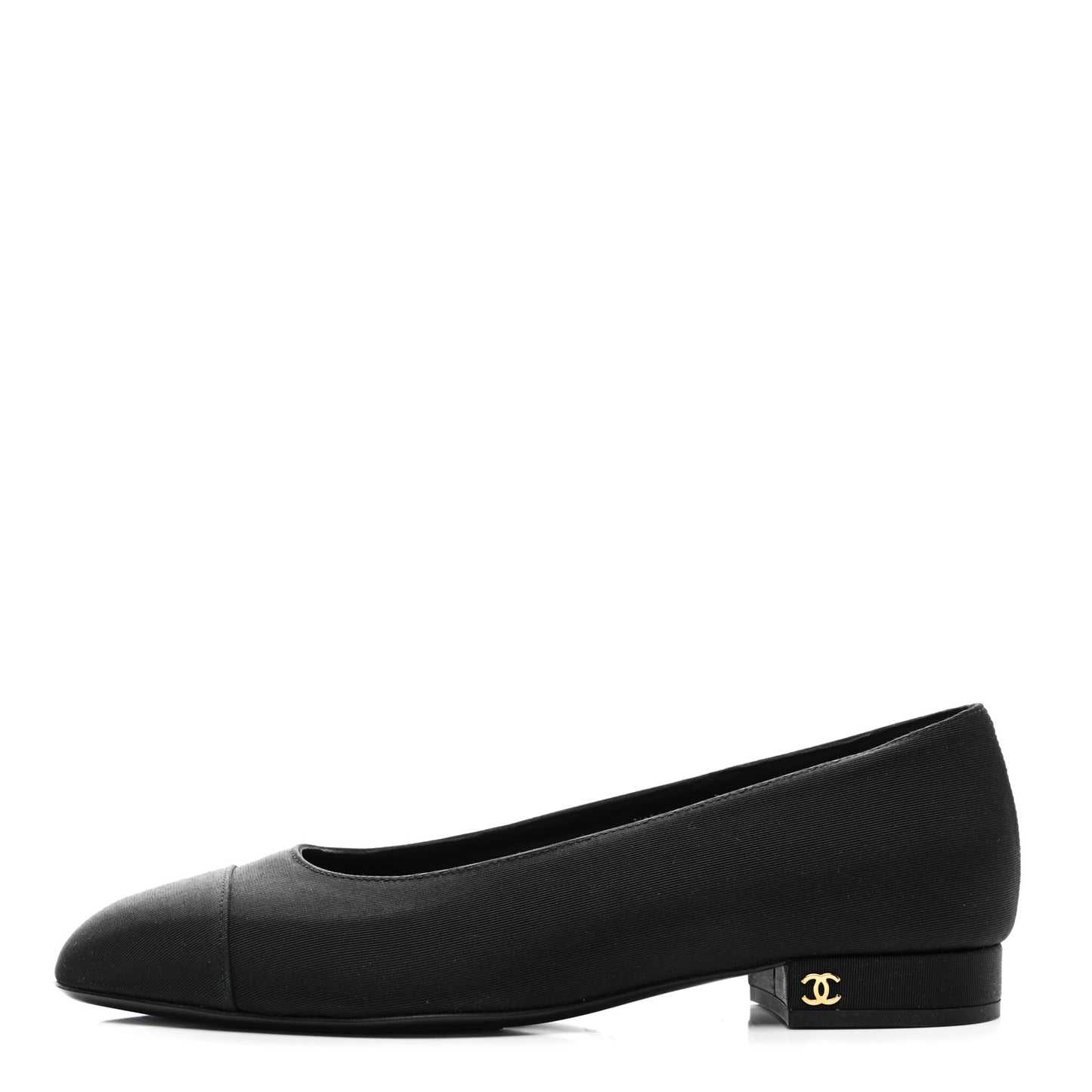 Grosgrain Cap Toe Uniform Ballerina Flats 37.5 Black