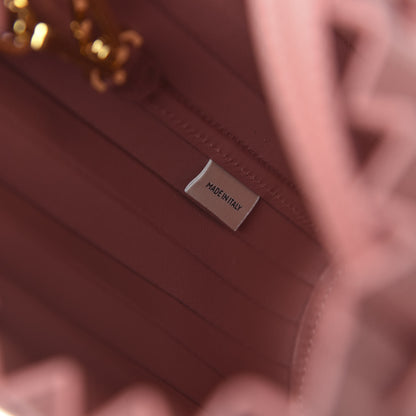 Mansur Gavriel Vegetable Tanned Calfskin Pleated Mini Bucket Bag Blush 8 of 9