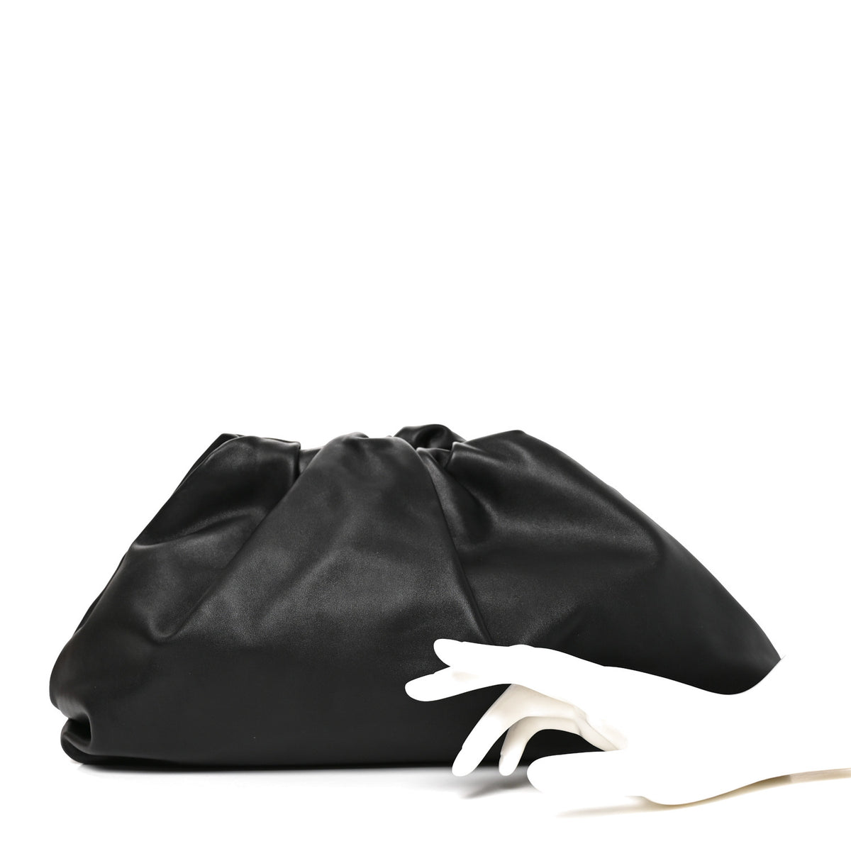 Smooth Butter Calf The Pouch Oversized Clutch Black
