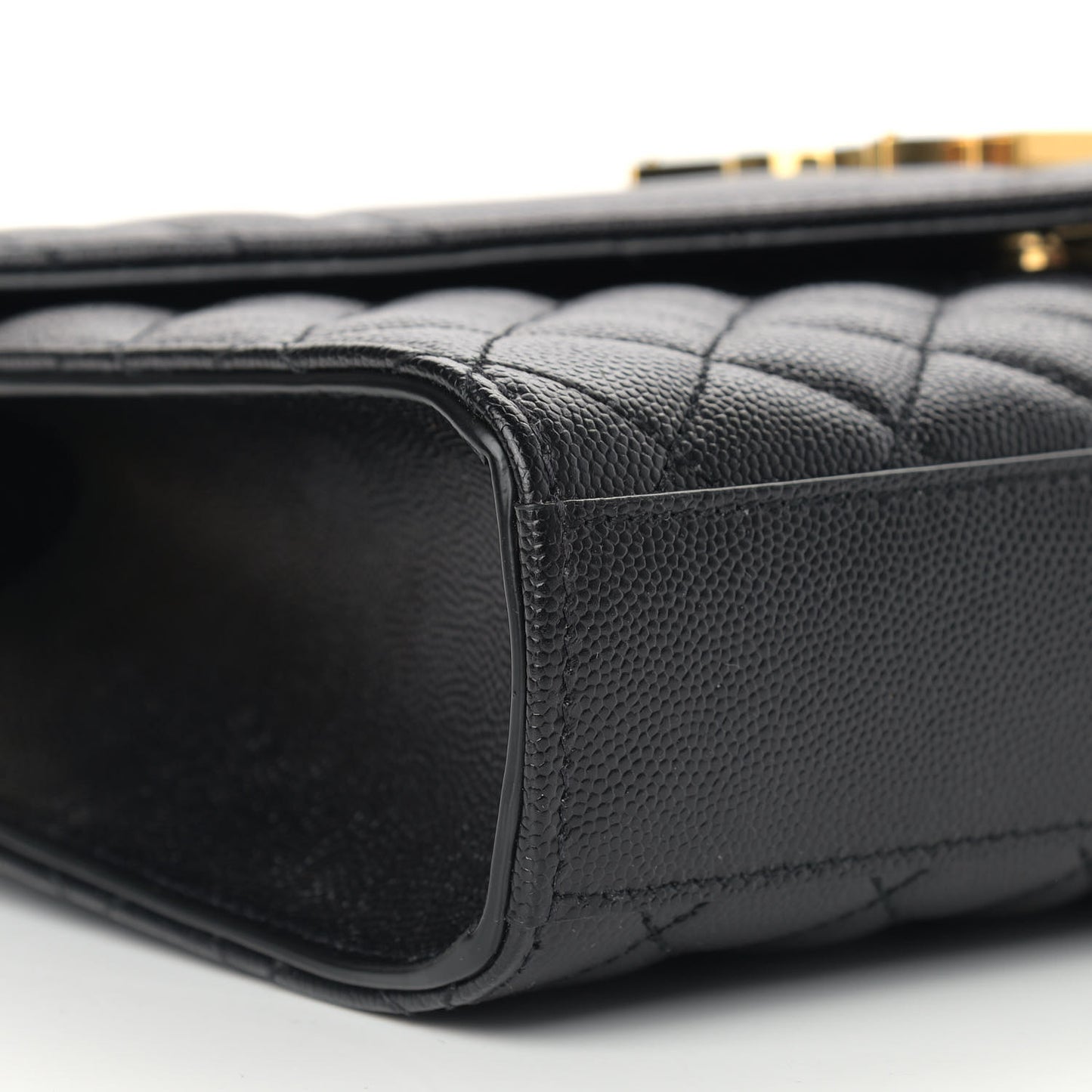 Grain De Poudre Textured Mixed Matelasse Triquilt Medium Monogram Satchel Black