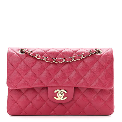 Chanel Caviar Quilted Small Double Flap Dark Pink 1 of 10